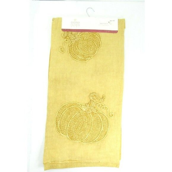 Sigrid Olsen Table Runner Pumpkin Fall Leaves Halloween Thanksgiving New 16x72" - Picture 4 of 5